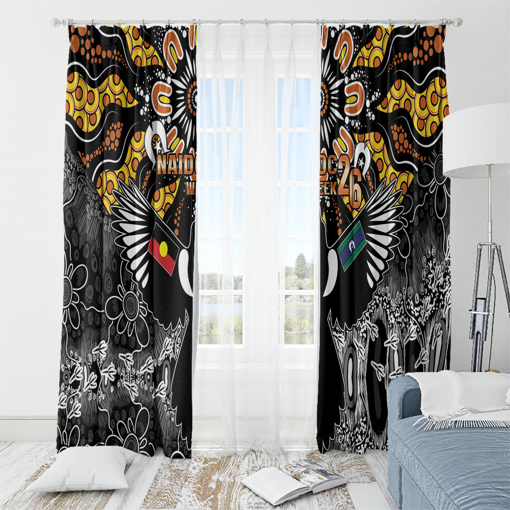Magpies NAIDOC Week 2026 Window Curtain Australian Aboriginal Torres Strait Islander Flag