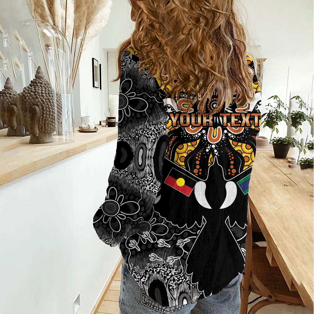 Magpies NAIDOC Week 2026 Personalised Women Casual Shirt Australian Aboriginal Torres Strait Islander Flag
