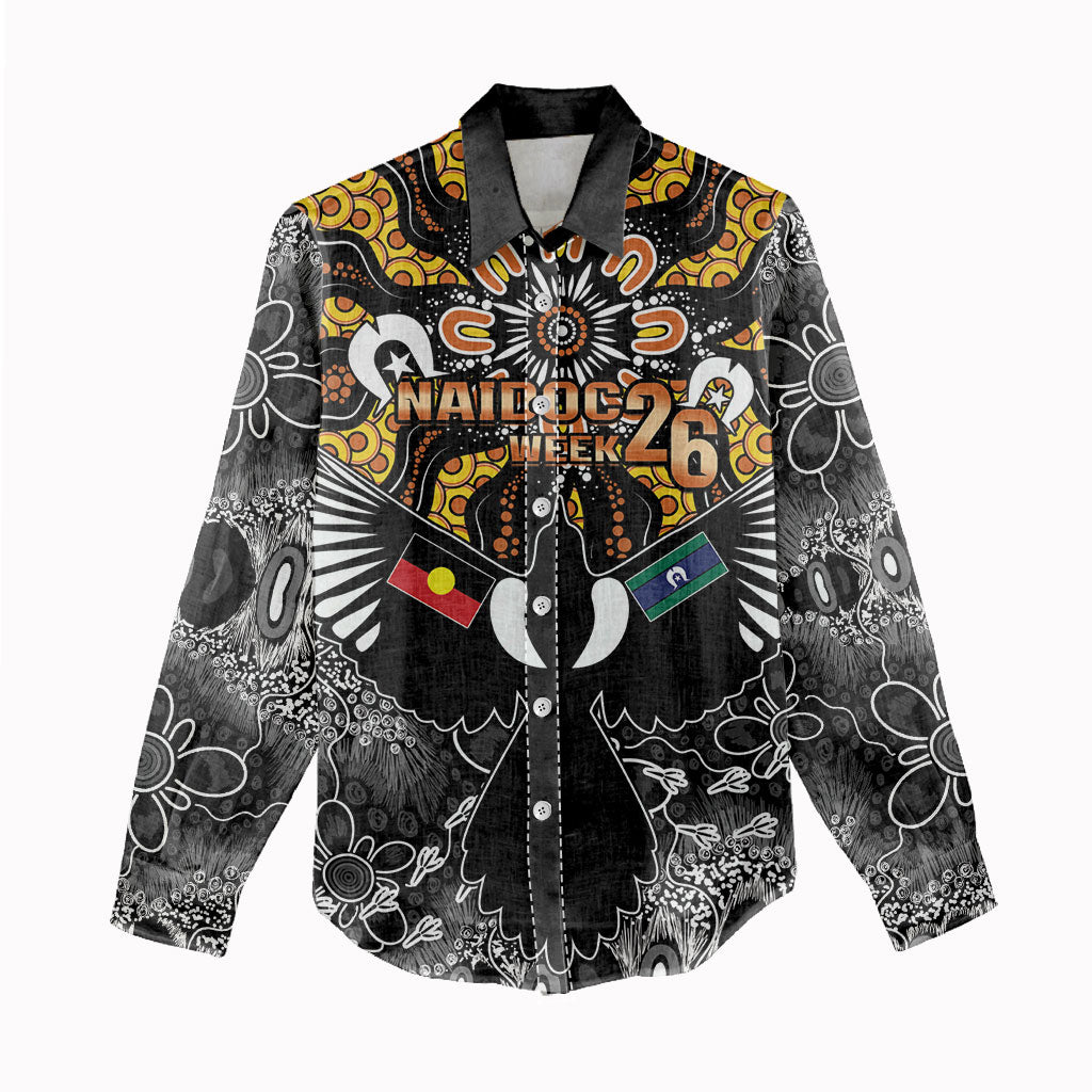 Magpies NAIDOC Week 2026 Personalised Women Casual Shirt Australian Aboriginal Torres Strait Islander Flag