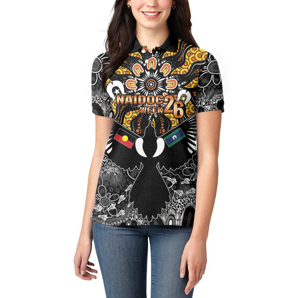 Magpies NAIDOC Week 2026 Personalised Women Polo Shirt Australian Aboriginal Torres Strait Islander Flag