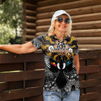 Magpies NAIDOC Week 2026 Personalised Women Polo Shirt Australian Aboriginal Torres Strait Islander Flag