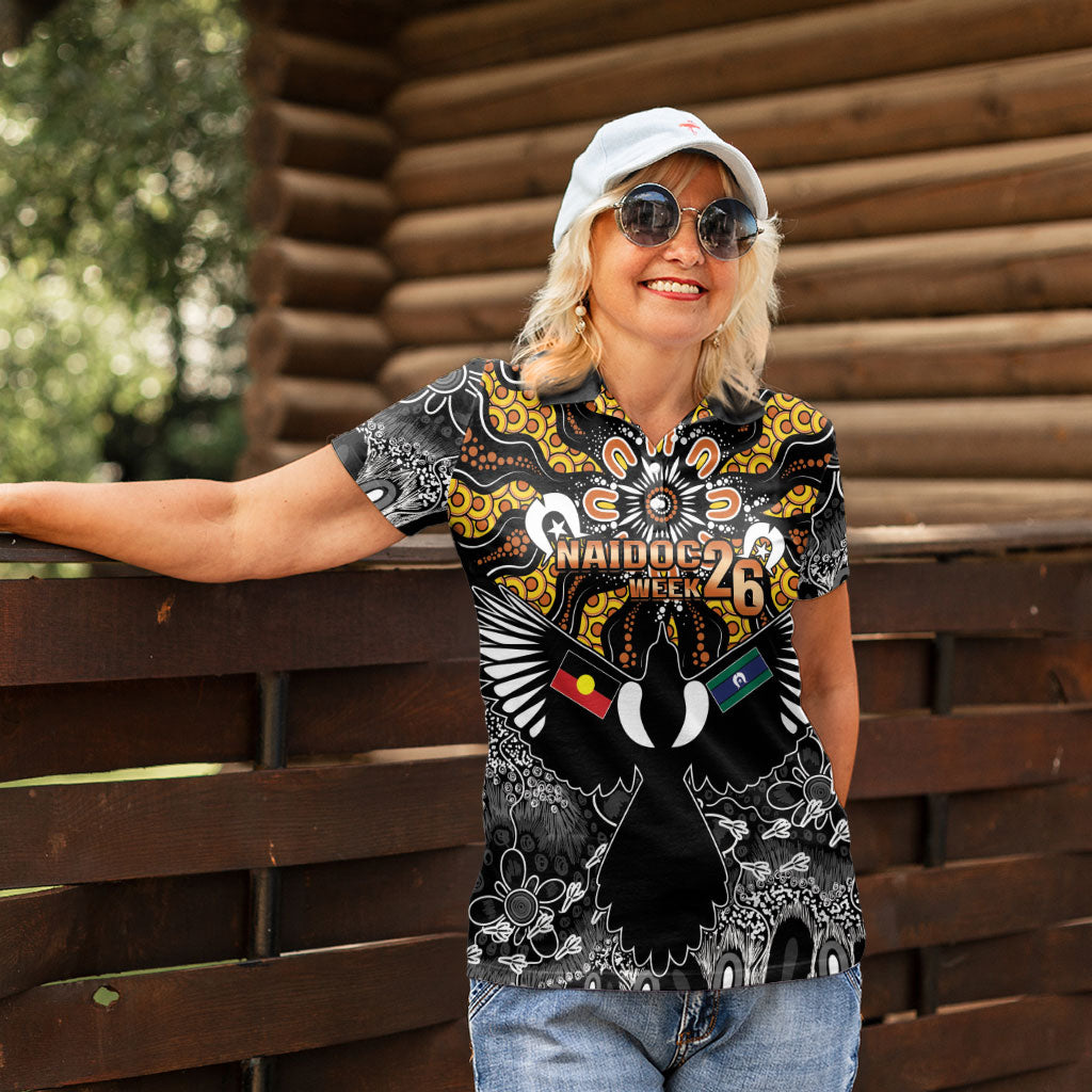 Magpies NAIDOC Week 2026 Personalised Women Polo Shirt Australian Aboriginal Torres Strait Islander Flag