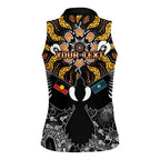 Magpies NAIDOC Week 2026 Personalised Women Sleeveless Polo Shirt Australian Aboriginal Torres Strait Islander Flag