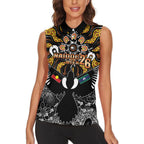 Magpies NAIDOC Week 2026 Personalised Women Sleeveless Polo Shirt Australian Aboriginal Torres Strait Islander Flag