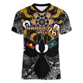 Magpies NAIDOC Week 2026 Personalised Women V-Neck T-Shirt Australian Aboriginal Torres Strait Islander Flag