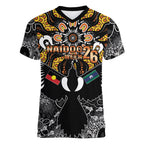 Magpies NAIDOC Week 2026 Personalised Women V-Neck T-Shirt Australian Aboriginal Torres Strait Islander Flag
