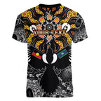 Magpies NAIDOC Week 2026 Personalised Women V-Neck T-Shirt Australian Aboriginal Torres Strait Islander Flag