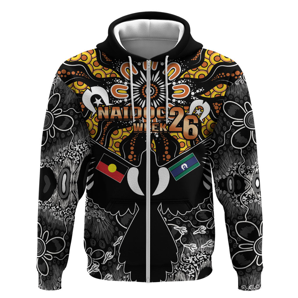 Magpies NAIDOC Week 2026 Personalised Zip Hoodie Australian Aboriginal Torres Strait Islander Flag