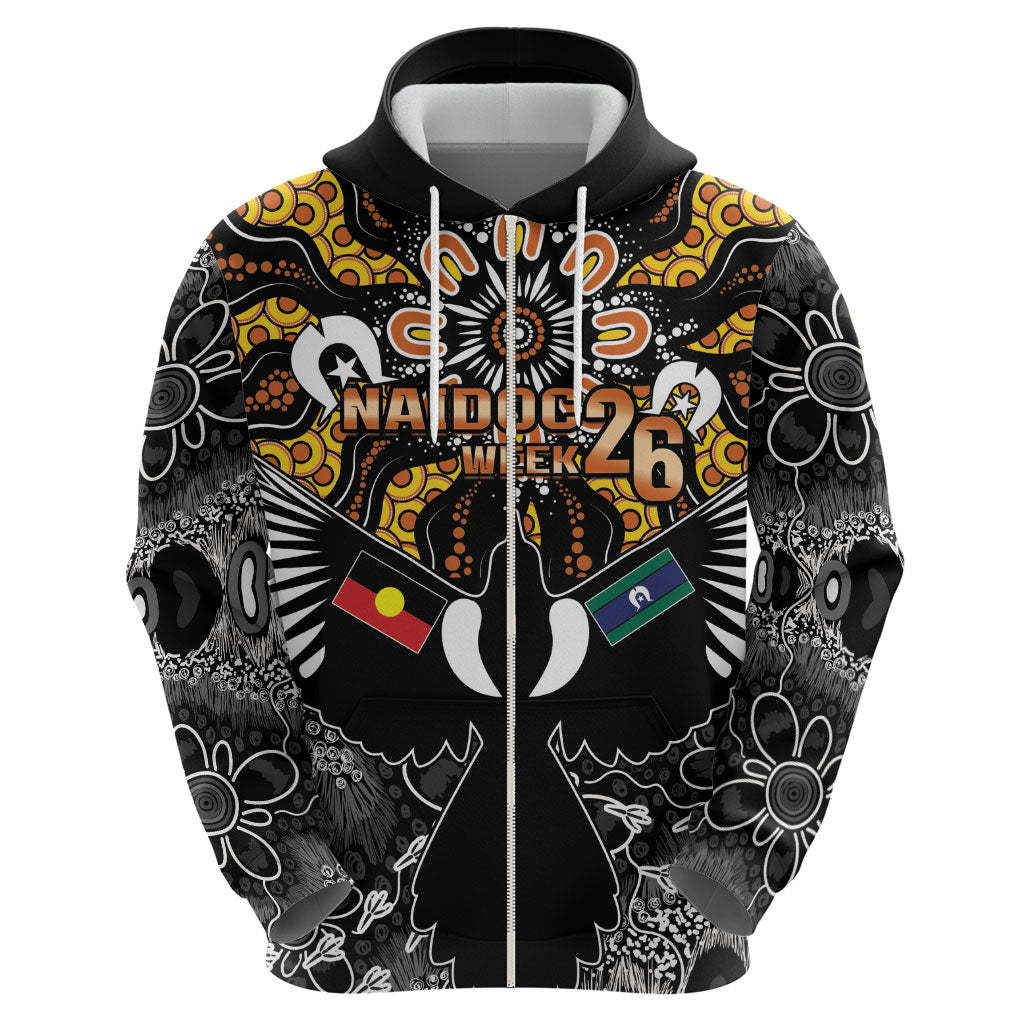 Magpies NAIDOC Week 2026 Personalised Zip Hoodie Australian Aboriginal Torres Strait Islander Flag