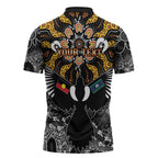 Magpies NAIDOC Week 2026 Personalised Zipper Polo Shirt Australian Aboriginal Torres Strait Islander Flag