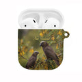 New Zealand Kaka Bird AirPods Case Kowhai Flower Landscape Style