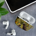New Zealand Kaka Bird AirPods Case Kowhai Flower Landscape Style