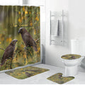 New Zealand Kaka Bird Bathroom Set Kowhai Flower Landscape Style