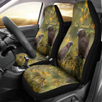 New Zealand Kaka Bird Car Seat Cover Kowhai Flower Landscape Style