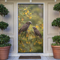 New Zealand Kaka Bird Door Cover Kowhai Flower Landscape Style