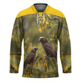New Zealand Kaka Bird Hockey Jersey Kowhai Flower Landscape Style