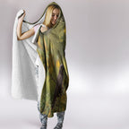 New Zealand Kaka Bird Hooded Blanket Kowhai Flower Landscape Style