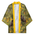 New Zealand Kaka Bird Kimono Kowhai Flower Landscape Style