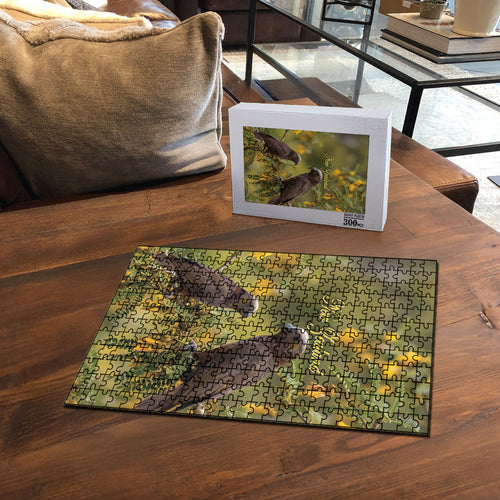 New Zealand Kaka Bird Puzzle Kowhai Flower Landscape Style