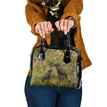 New Zealand Kaka Bird Shoulder Handbag Kowhai Flower Landscape Style