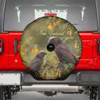 New Zealand Kaka Bird Spare Tire Cover Kowhai Flower Landscape Style