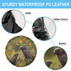 New Zealand Kaka Bird Spare Tire Cover Kowhai Flower Landscape Style