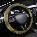 New Zealand Kaka Bird Steering Wheel Cover Kowhai Flower Landscape Style