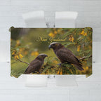 New Zealand Kaka Bird Tablecloth Kowhai Flower Landscape Style