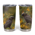 New Zealand Kaka Bird Tumbler Cup Kowhai Flower Landscape Style