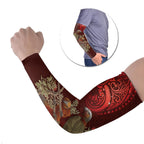 New Zealand Kaka Bird Personalised Arm Sleeves Pohutukawa Matariki Maori Pattern