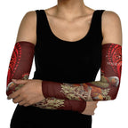 New Zealand Kaka Bird Personalised Arm Sleeves Pohutukawa Matariki Maori Pattern