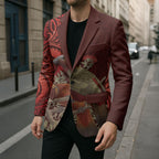 New Zealand Kaka Bird Personalised Blazer Pohutukawa Matariki Maori Pattern
