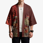 New Zealand Kaka Bird Personalised Kimono Pohutukawa Matariki Maori Pattern