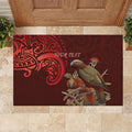 New Zealand Kaka Bird Personalised Rubber Doormat Pohutukawa Matariki Maori Pattern
