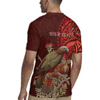 New Zealand Kaka Bird Personalised Rugby Jersey Pohutukawa Matariki Maori Pattern
