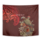 New Zealand Kaka Bird Personalised Tapestry Pohutukawa Matariki Maori Pattern
