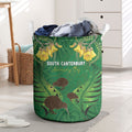 South Canterbury Anniversary Day Laundry Basket Kiwi Kowhai Silver Fern Maori Pattern
