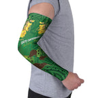 Personalised South Canterbury Anniversary Day Arm Sleeves Kiwi Kowhai Silver Fern Maori Pattern