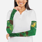 Personalised South Canterbury Anniversary Day Arm Sleeves Kiwi Kowhai Silver Fern Maori Pattern
