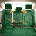 South Canterbury Anniversary Day Back Car Seat Cover Kiwi Kowhai Silver Fern Maori Pattern