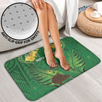 South Canterbury Anniversary Day Bathroom Set Kiwi Kowhai Silver Fern Maori Pattern
