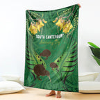 South Canterbury Anniversary Day Blanket Kiwi Kowhai Silver Fern Maori Pattern