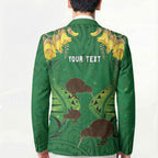 Personalised South Canterbury Anniversary Day Blazer Kiwi Kowhai Silver Fern Maori Pattern