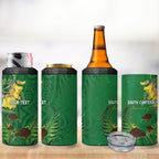 Personalised South Canterbury Anniversary Day 4 in 1 Can Cooler Tumbler Kiwi Kowhai Silver Fern Maori Pattern