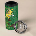 Personalised South Canterbury Anniversary Day 4 in 1 Can Cooler Tumbler Kiwi Kowhai Silver Fern Maori Pattern