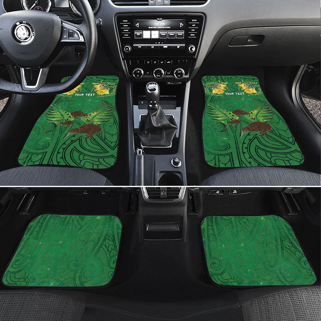 Personalised South Canterbury Anniversary Day Car Mats Kiwi Kowhai Silver Fern Maori Pattern