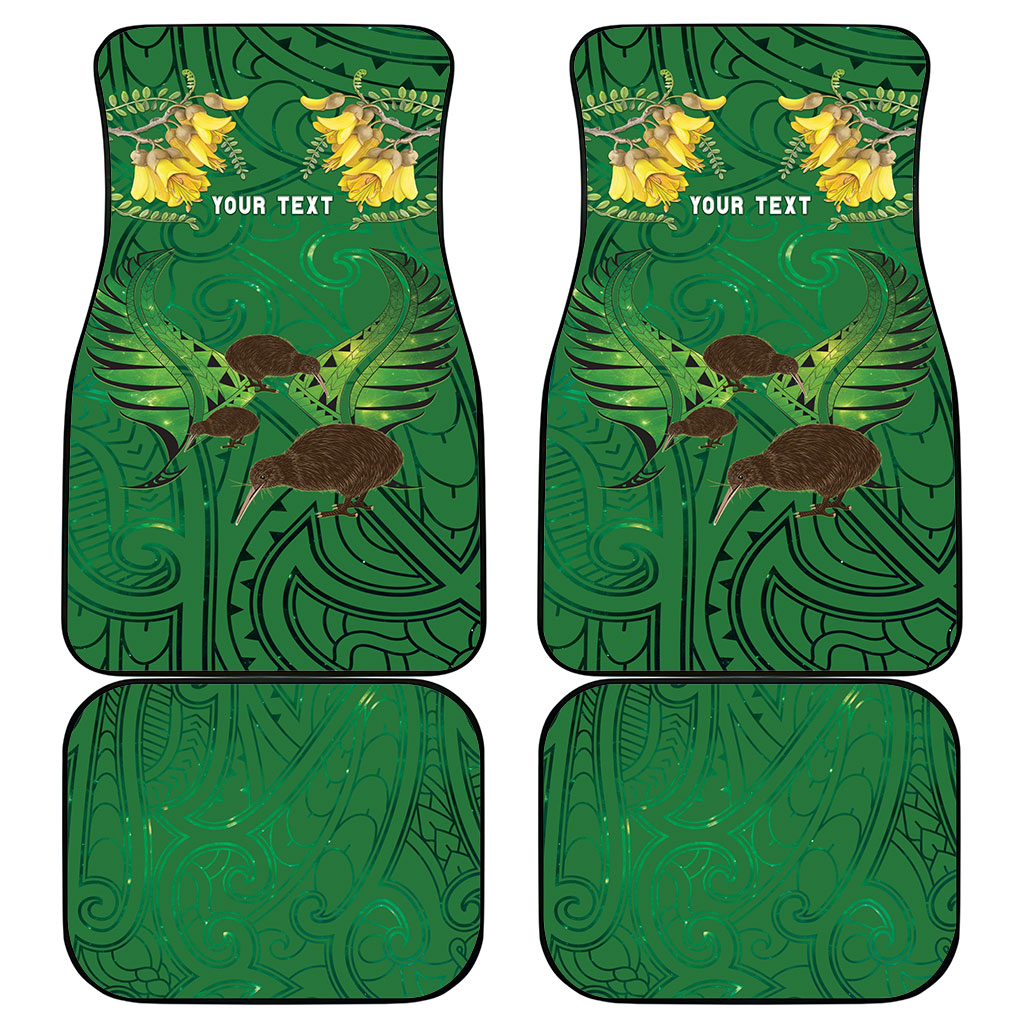 Personalised South Canterbury Anniversary Day Car Mats Kiwi Kowhai Silver Fern Maori Pattern