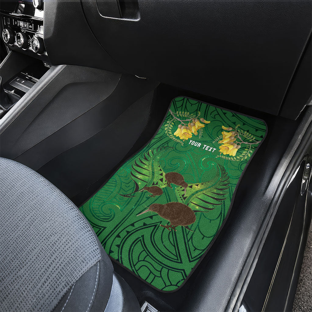 Personalised South Canterbury Anniversary Day Car Mats Kiwi Kowhai Silver Fern Maori Pattern