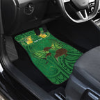 Personalised South Canterbury Anniversary Day Car Mats Kiwi Kowhai Silver Fern Maori Pattern