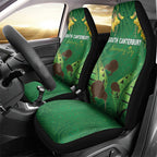 South Canterbury Anniversary Day Car Seat Cover Kiwi Kowhai Silver Fern Maori Pattern